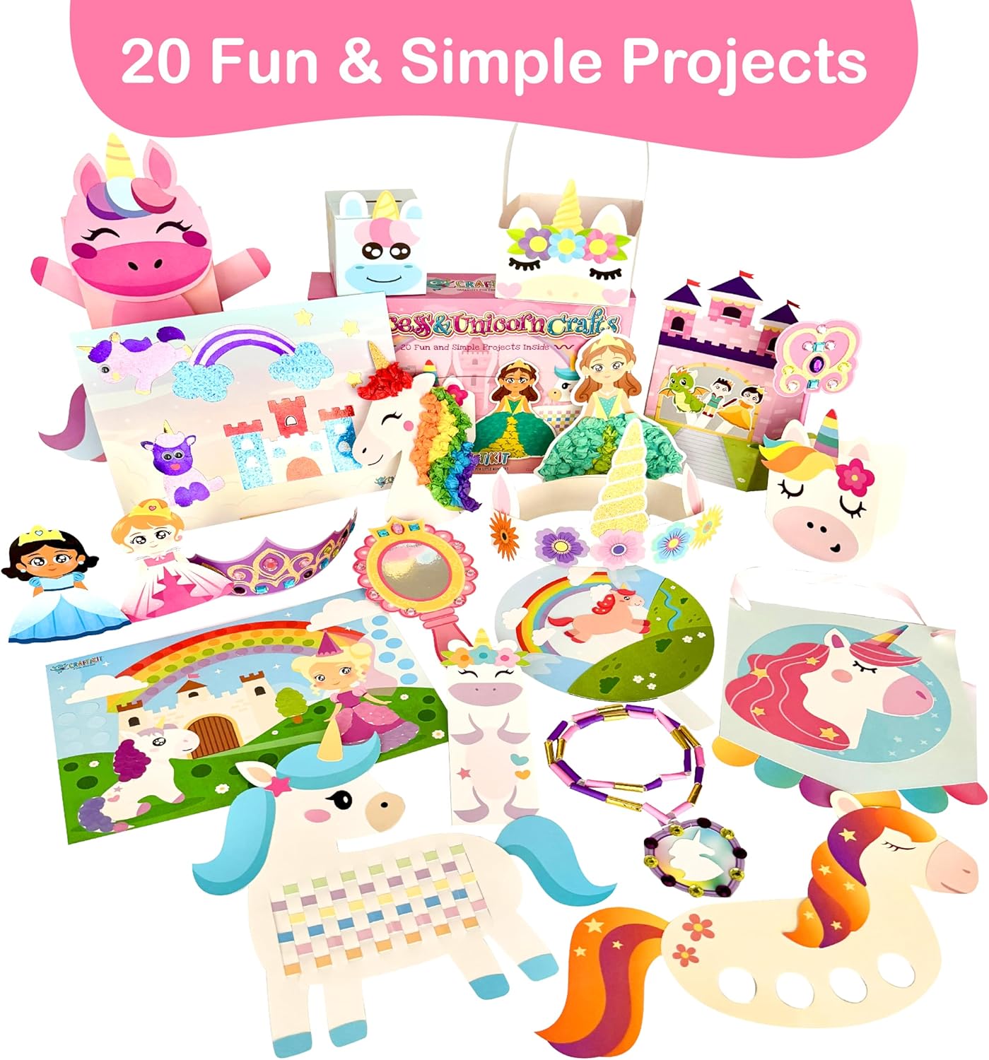 CraftKit 20 Award-Winning Princess & Unicorn Crafts for Kids